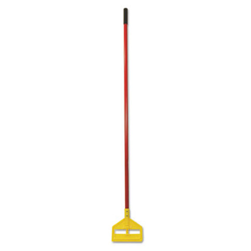 Rubbermaid Commercial Invader Fiberglass Side-Gate Wet-Mop Handle  60   Red Yellow (RCP H146 RED)