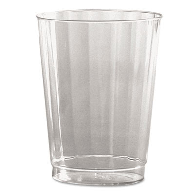 WNA Classic Crystal Plastic Tumblers  10 oz   Clear  Fluted  Tall  12 Pack (WNA CC10240)