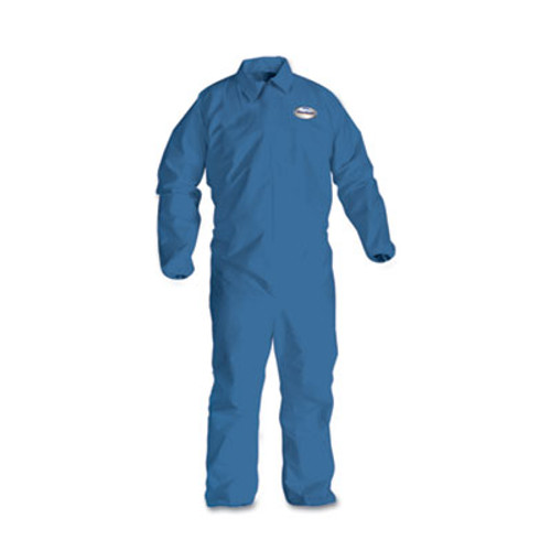 KleenGuard A60 Elastic-Cuff  Ankle   Back Coveralls  Blue  Large  24 Case (KCC 45003)