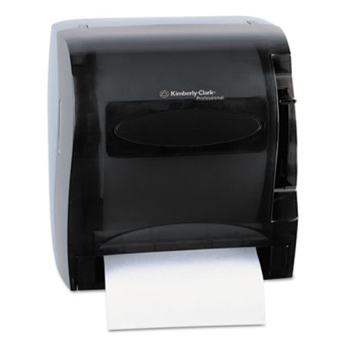 Kimberly-Clark Professional* Lev-R-Matic Roll Towel Dispenser  13 3 10w x 9 4 5d x 13 1 2h  Smoke (KCC 09765)