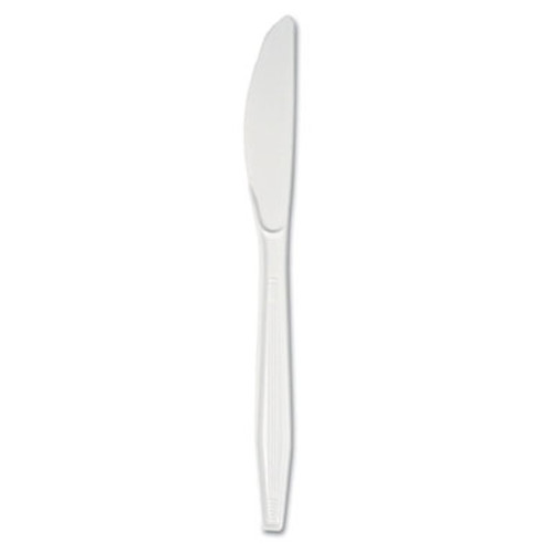 Boardwalk Mediumweight Polystyrene Cutlery  Knife  White  100 Box (BWK BXKNIFE)