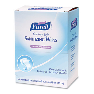PURELL Cottony Soft Individually Wrapped Hand Sanitizing Wipes  5 x 7  480 Sheets CT (GOJ 9025-12)