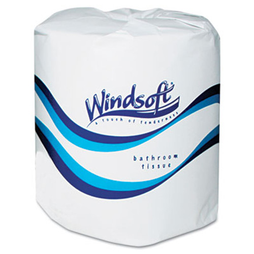 Windsoft Bath Tissue  Septic Safe  2-Ply  White  4 x 3 75  400 Sheets Roll  24 Rolls Carton (WIN 2400)