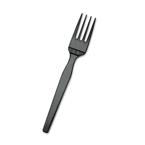 Dixie SmartStock Plastic Cutlery Refill  Forks  6 5   Series-O Mediumweight  Black  40 Pack  24 Packs Carton (DIX SSF51)