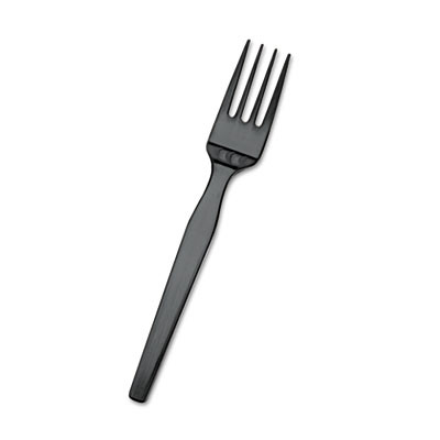 Dixie SmartStock Plastic Cutlery Refill  Forks  6 5   Series-O Mediumweight  Black  40 Pack  24 Packs Carton (DIX SSF51)