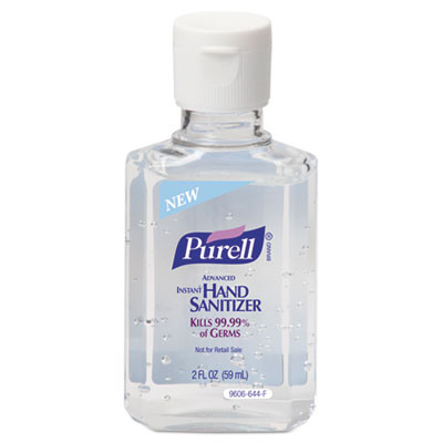 PURELL Advanced Hand Sanitizer Refreshing Gel  Clean Scent  2 oz  Squeeze Bottle  24 Carton (GOJ 9605-24)