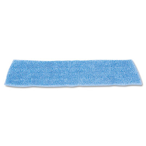Rubbermaid Commercial Economy Wet Mopping Pad  Microfiber  18   Blue  12 Carton (RCP Q409 BLU)