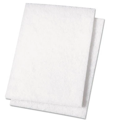 Boardwalk Light Duty Scour Pad  White  6 x 9  20 Carton (PAD 198)