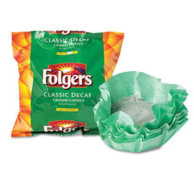 Folgers Coffee Filter Packs  Decaffeinated Classic Roast  9 10oz  40 Carton (SMU 06122)