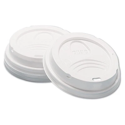 Dixie Dome Hot Drink Lids  8oz Cups  White  100 Sleeve  10 Sleeves Carton (DIX D9538)