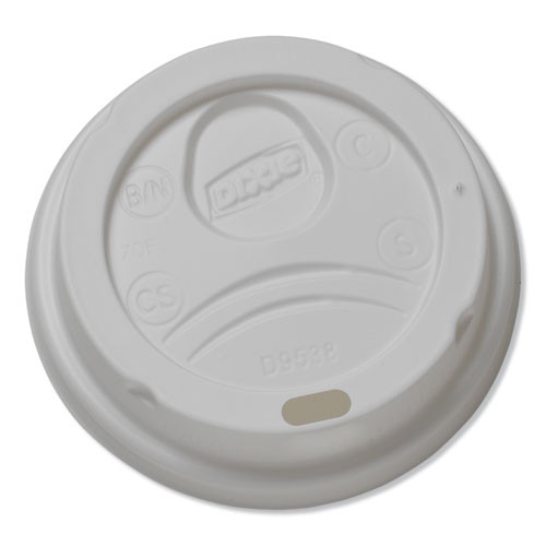Dixie Dome Hot Drink Lids  8oz Cups  White  100 Sleeve  10 Sleeves Carton (DIX D9538)