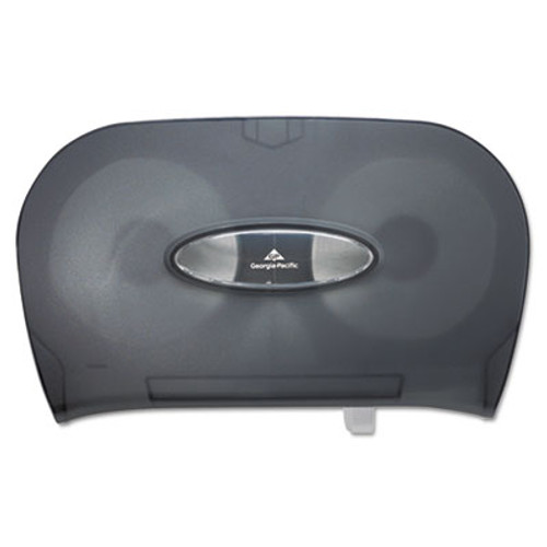 Georgia Pacific Two-Roll Bathroom Tissue Dispenser  13 56  x 5 75  x 8 63   Smoke (GPC 592-06)
