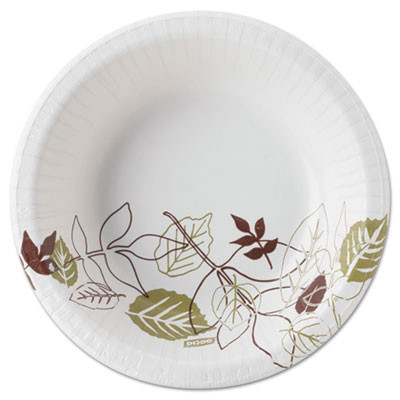 Dixie Ultra Pathways Heavyweight Paper Bowls  12oz  Green Burgundy  1000 Carton (DIX SX12PATH)