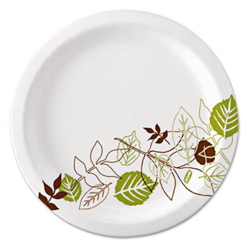 Dixie Pathways Soak-Proof Shield Paper Plates  8 1 2  Grn Burg  125 Pk  4 Pks Ct (DIX UX9WS)