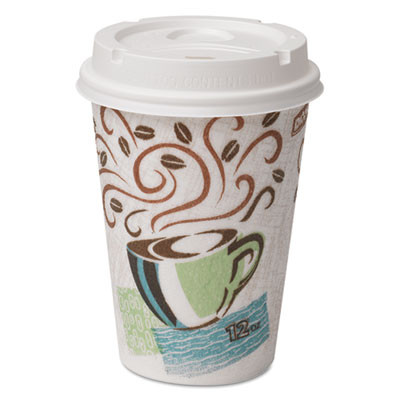 Dixie Paper Hot Cups   Lids Combo Bag  12 oz  50 Pack  6 Packs per Carton (DIX 5342COMBO600)