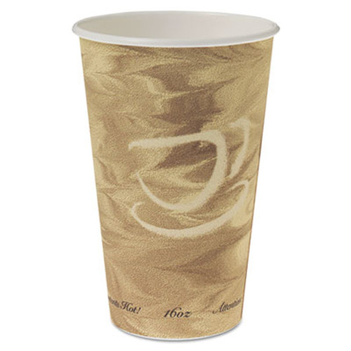 Dart Mistique Hot Paper Cups  16oz  Brown  50 Sleeve  20 Sleeves Carton (SCC 316MS)