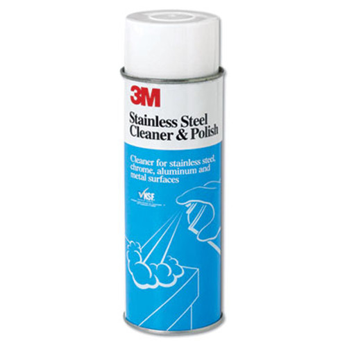 3M Stainless Steel Cleaner   Polish  Lime Scent  Foam  21 oz  Aerosol Can (MCO 14002)