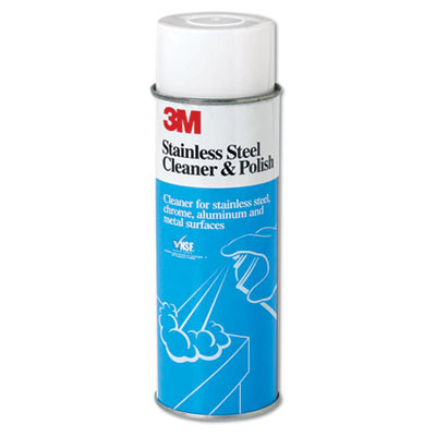 3M Stainless Steel Cleaner   Polish  Lime Scent  Foam  21 oz  Aerosol Can (MCO 14002)