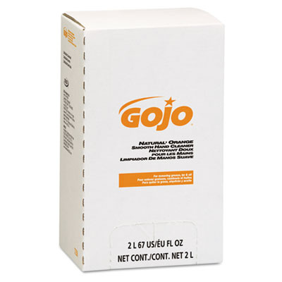 GOJO NATURAL ORANGE Smooth Lotion Hand Cleaner  2000 ml Bag-in-Box Refill  4 Carton (GOJ 7250)