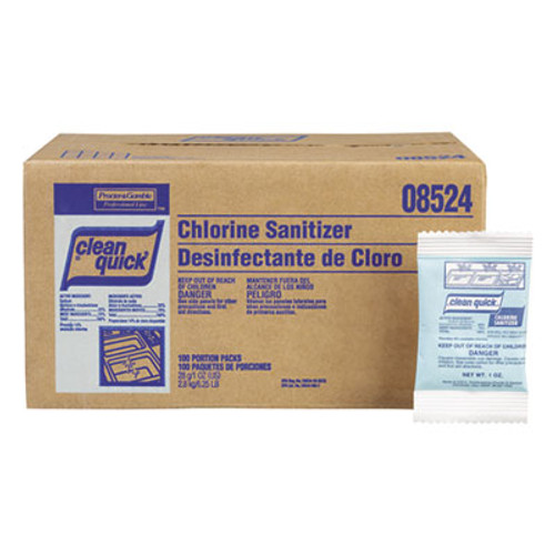 Clean Quick Powdered Chlorine-Based Sanitizer  1oz Packet  100 Carton (PGC 02584)