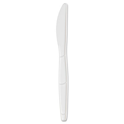 Dixie SmartStock Plastic Cutlery Refill  Knife  6 3   Series-B Mediumweight  White  40 Pack  24 Packs Carton (DIX SSK21P)