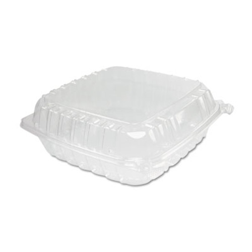 Dart ClearSeal Plastic Hinged Container  Large  9x9-1 2x3  Clear  100 Bag (DCC C95PST1)
