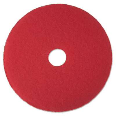 3M Low-Speed Buffer Floor Pads 5100  14  Diameter  Red  5 Carton (MCO 08389)