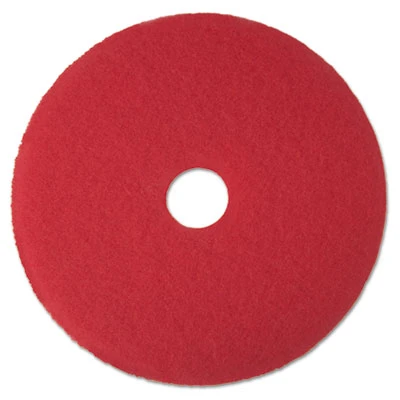 3M Low-Speed Buffer Floor Pads 5100  14  Diameter  Red  5 Carton (MCO 08389)
