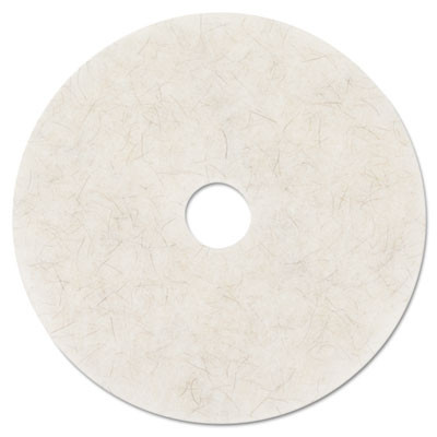 3M Ultra High-Speed Natural Blend Floor Burnishing Pads 3300  27  Dia   White  5 CT (MCO 20326)