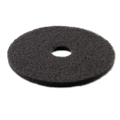 Boardwalk Stripping Floor Pads  18  Diameter  Black  5 Carton (PAD 4018 BLA)