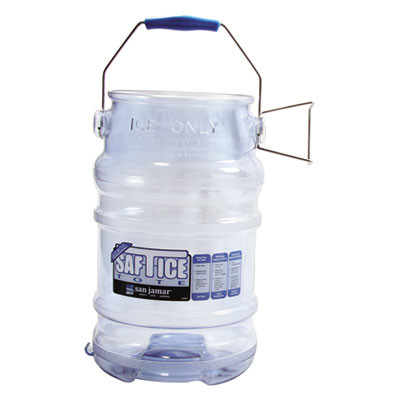 San Jamar Saf-T-Ice Tote  6gal Capacity  Transparent Blue (SAN SI6000)