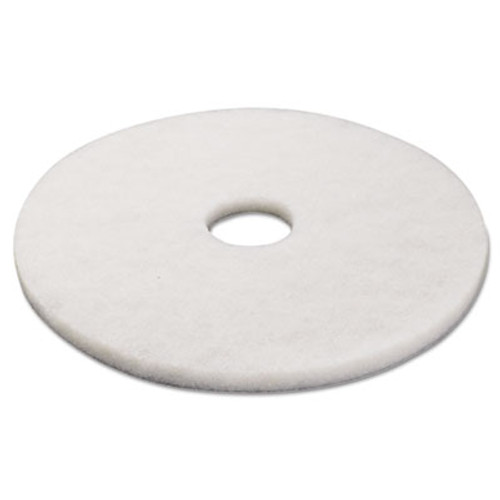 Boardwalk Polishing Floor Pads  17  Diameter  White  5 Carton (PAD 4017 WHI)
