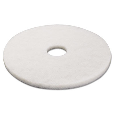 Boardwalk Polishing Floor Pads  17  Diameter  White  5 Carton (PAD 4017 WHI)