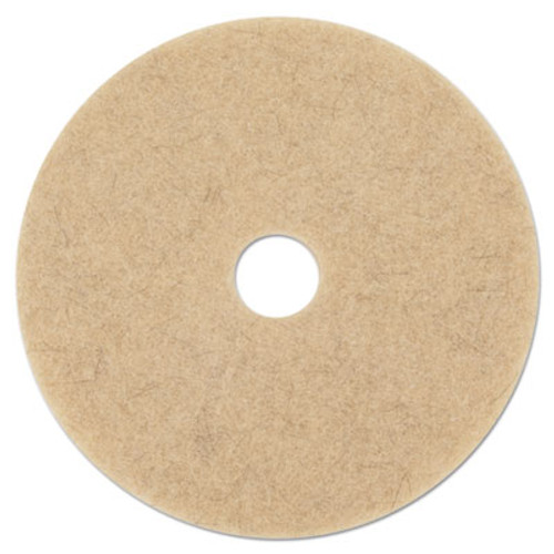 Boardwalk Natural Hog Hair Burnishing Floor Pads  17  Diameter  5 Carton (PAD 4017 NHE)