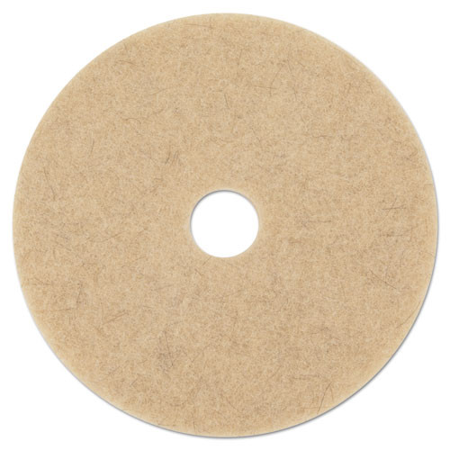 Boardwalk Natural Hog Hair Burnishing Floor Pads  17  Diameter  5 Carton (PAD 4017 NHE)