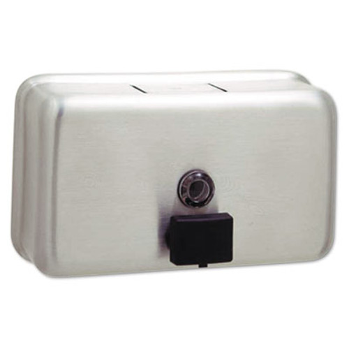 Bobrick ClassicSeries Surface-Mounted Liquid Soap Dispenser  40 oz  8 13  x 2 75  x 4 75   Stainless Steel (BOB 2112)