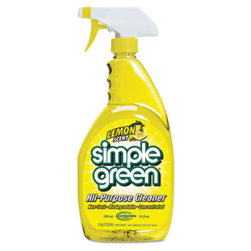 Simple Green Industrial Cleaner and Degreaser  Concentrated  Lemon  24 oz Bottle  12 Carton (SMP 14002)