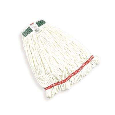 Rubbermaid Commercial Super Stitch Cotton Looped End Wet Mop Head  Large  1  White Headband (RCP D113)