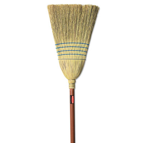 Rubbermaid Commercial Warehouse Corn-Fill Broom  38-in Handle  Blue (RCP 6383)