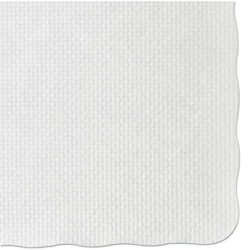 Hoffmaster Knurl Embossed Scalloped Edge Placemats  9 5 x 13 5  White  1 000 Carton (HFM PM32052)