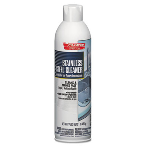 Chase Products Champion Sprayon Stainless Steel Cleaner  16oz  Aerosol  12 Carton (CHA 5197)