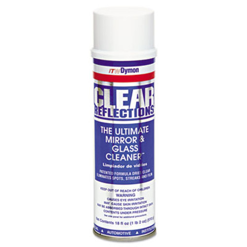 Dymon Clear Reflections Mirror   Glass Cleaner  20 oz  Aerosol  12 Carton (DYM 38520)