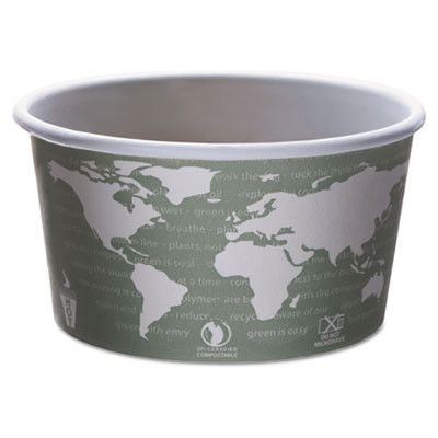 Eco-Products World Art Renewable and Compostable Food Container  12 oz  Green  25 Pack  20 Packs Carton (ECP EP-BSC12-WA)
