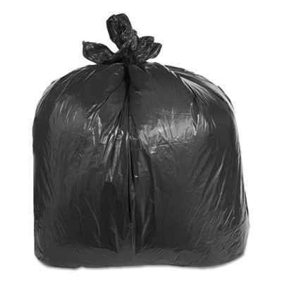 Trinity Plastics Low-Density Can Liners  60 gal  2 4 mil  38  x 58   Black  100 Carton (TRN ML3858XH)