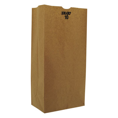 General Grocery Paper Bags  57 lbs Capacity   10  6 31 w x 4 19 d x 13 38 h  Kraft  500 Bags (BAG GX10-500)