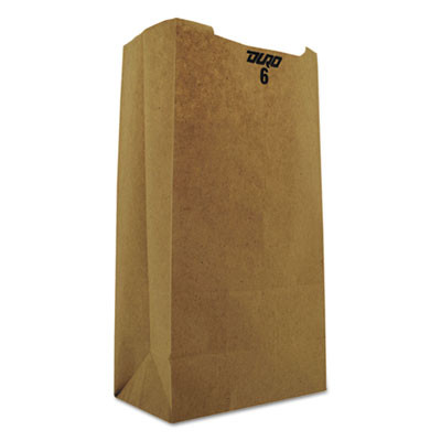 General Grocery Paper Bags  35 lbs Capacity   6  6 w x 3 63 d x 11 06 h  Kraft  2 000 Bags (BAG GK6)