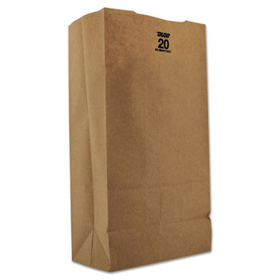 General Grocery Paper Bags  57 lbs Capacity   20  8 25 w x 5 94 d x 16 13 h  Kraft  500 Bags (BAG GX2060)