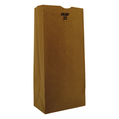 General Grocery Paper Bags  40 lbs Capacity   25  8 25 w x 5 25 d x 18 h  Kraft  500 Bags (BAG GK25-500)