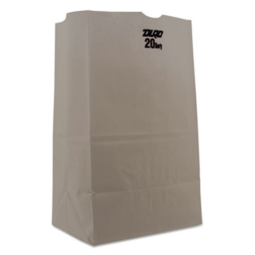 General Grocery Paper Bags  40 lbs Capacity   20 Squat  8 25 w x 5 94 d x 13 38 h  White  500 Bags (BAG GW20S-500)