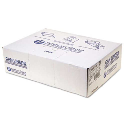Inteplast Group High-Density Interleaved Commercial Can Liners  55 gal  14 microns  36  x 60   Clear  200 Carton (IBS S366014N)